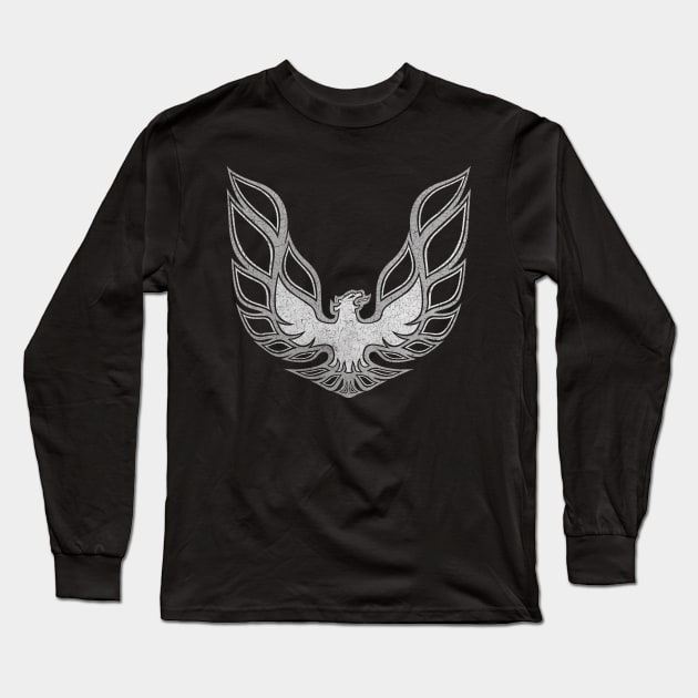 Firebird - Distressed - Chrome Long Sleeve T-Shirt by Barn Shirt USA